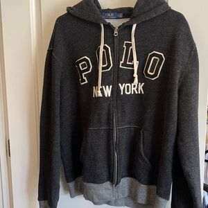 Ralph Lauren Charcoal Hoodie UNISEX. GUC